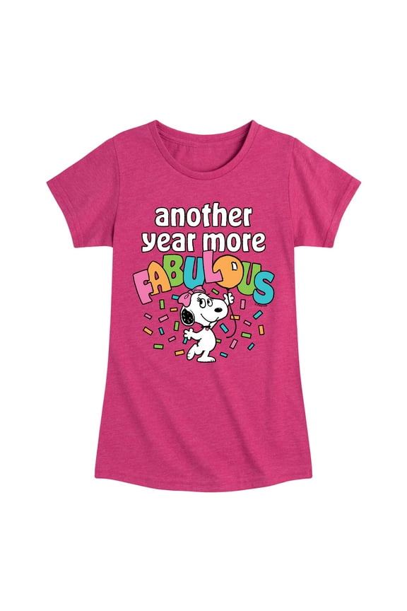 - Snoopy and Friends Birthday - Toddler and Youth Girls Fitted Short Sleeve Graphic T-Shirt, Size 2T-Youth Xl