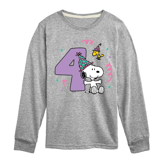 Peanuts - Snoopy and Friends Birthday - Toddler and Youth Long Sleeve Graphic T-Shirt