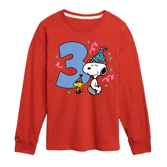 Peanuts - Snoopy and Friends Birthday - Toddler and Youth Long Sleeve Graphic T-Shirt