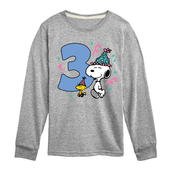 Peanuts - Snoopy and Friends Birthday - Toddler and Youth Long Sleeve Graphic T-Shirt