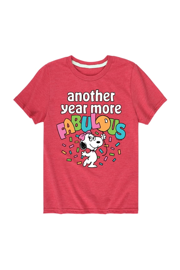 - Snoopy and Friends Birthday Toddler and Youth Short Sleeve Graphic T-Shirt, Size 2T-Youth Xl