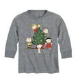 thumbnail image 1 of Peanuts - Snoopy and Friends Christmas Tree -Toddler And Youth Long Sleeve Graphic T-Shirts, 1 of 5