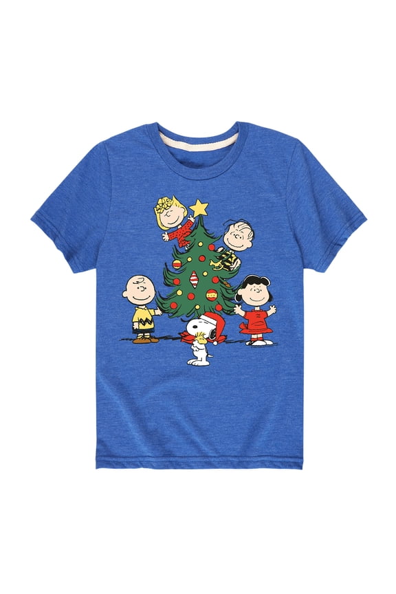 - Snoopy and Friends Christmas Tree - Toddler And Youth Short Sleeve Graphic T-Shirts