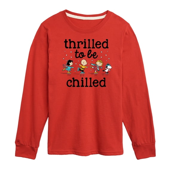 Peanuts - Snoopy and Friends Thrilled To Be Chilled - Toddler And Youth Long Sleeve Graphic T-Shirt