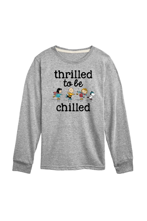 - Snoopy and Friends Thrilled To Be Chilled - Toddler And Youth Long Sleeve Graphic T-Shirt