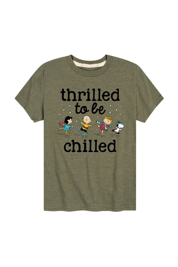 - Snoopy and Friends Thrilled To Be Chilled - Toddler And Youth Short Sleeve Graphic T-Shirt