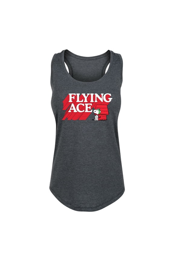 - Snoopy Space Beagle Astronaunt Graphic Racerback Tank