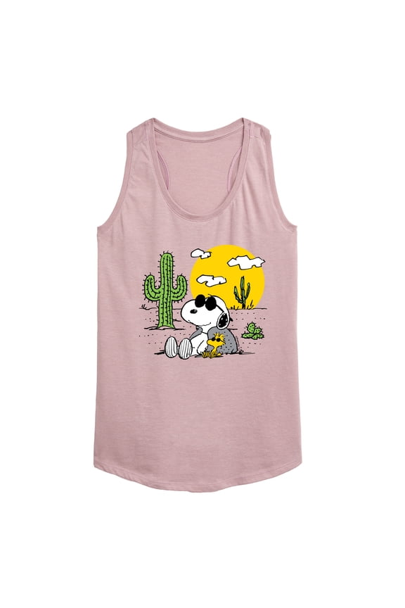 - Snoopy and Woddstock - Women's Racerback Tank Top