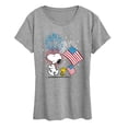 thumbnail image 1 of Peanuts - Snoopy and Woodstock Americana - Women's Short Sleeve Graphic T-Shirt, 1 of 5