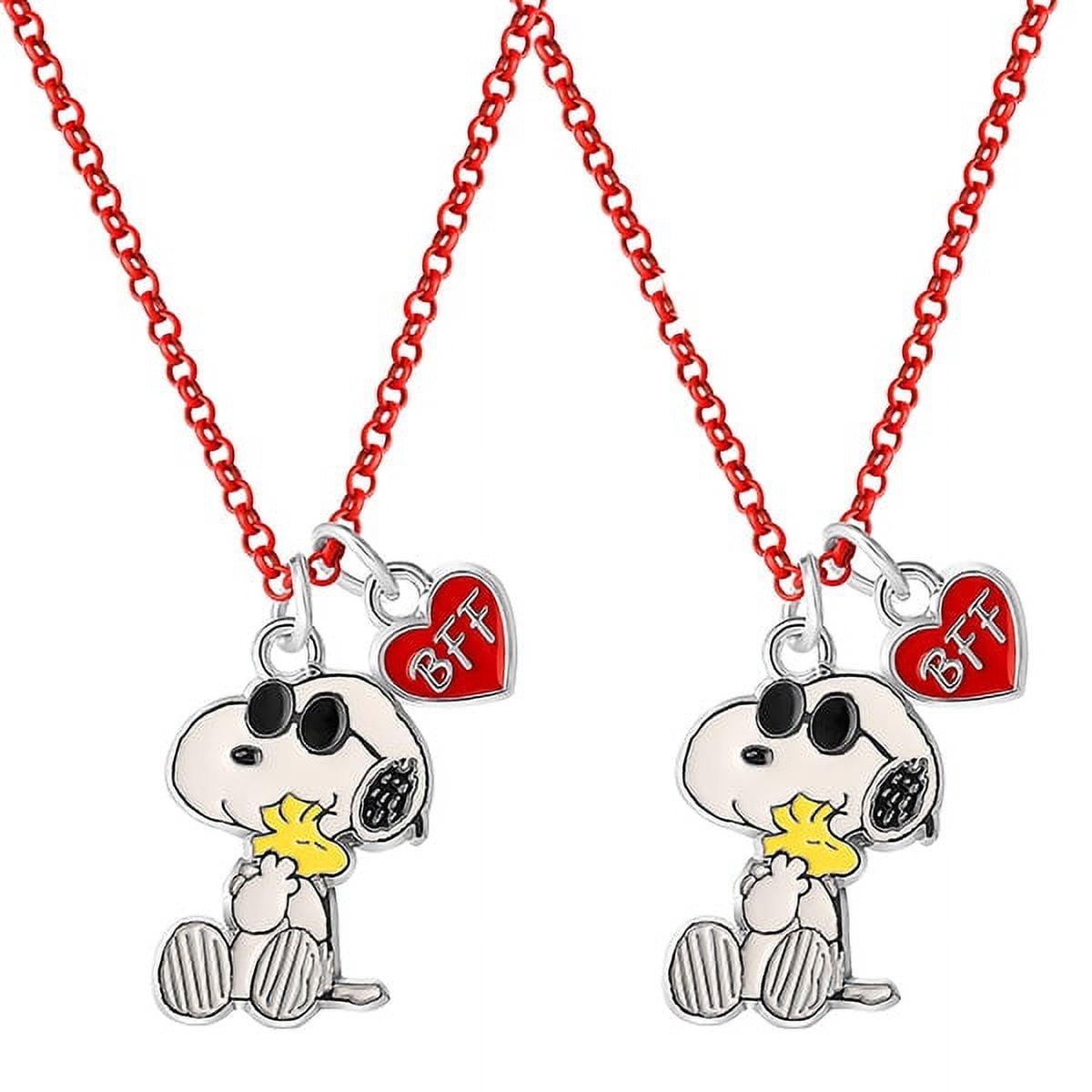 PEANUTS Snoopy and Woodstock BFF Fashion 2 Pc Necklace Set