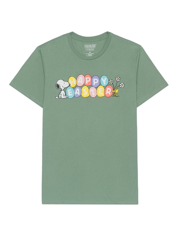 - Snoopy and Woodstock Happy Easter Men's Short Sleeve Graphic T-Shirt