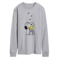 thumbnail image 1 of Peanuts - Snoopy and Woodstock Hearts - Men's Long Sleeve Graphic T-Shirt, 1 of 5