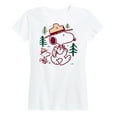 thumbnail image 1 of Peanuts - Snoopy and Woodstock Hiking - Women's Short Sleeve Graphic T-Shirt, 1 of 6