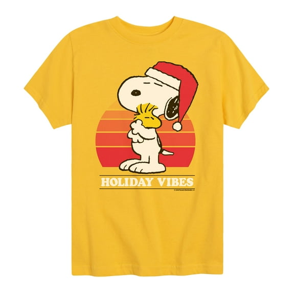 Peanuts - Snoopy and Woodstock Holiday Vibes - Toddler And Youth Short Sleeve Graphic T-Shirts