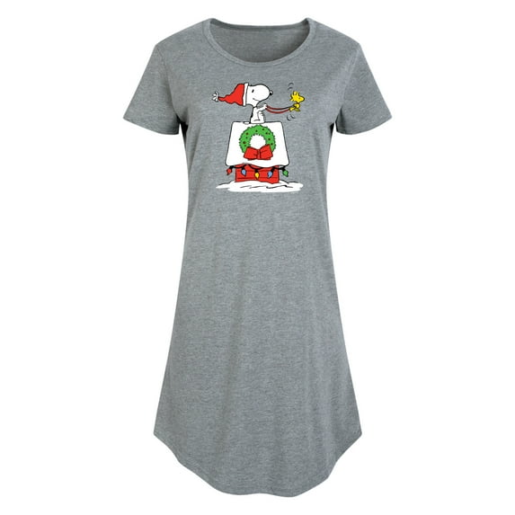 Peanuts - Snoopy and Woodstock House Sleigh - Women's Any Way Dress