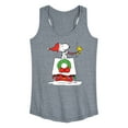 thumbnail image 1 of Peanuts - Snoopy and Woodstock House Sleigh - Women's Racerback Tank Top, 1 of 6