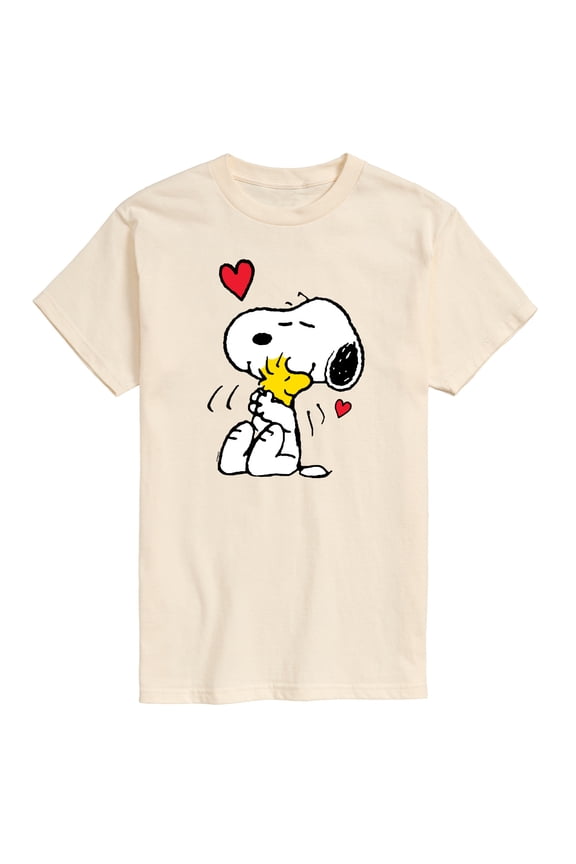- Snoopy and Woodstock Hug - Men's Short Sleeve Graphic T-Shirt