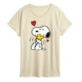 thumbnail image 1 of Peanuts - Snoopy and Woodstock Hug - Women's Short Sleeve Graphic T-Shirt, 1 of 5