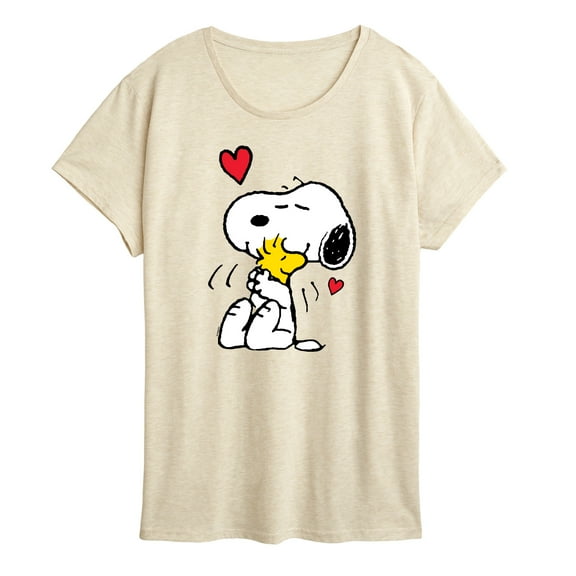 Peanuts - Snoopy and Woodstock Hug - Women's Short Sleeve Graphic T-Shirt