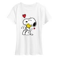 thumbnail image 1 of Peanuts - Snoopy and Woodstock Hug - Women's Short Sleeve Graphic T-Shirt, 1 of 5