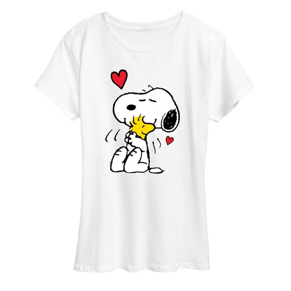 Peanuts - Snoopy and Woodstock Hug - Women's Short Sleeve Graphic T-Shirt