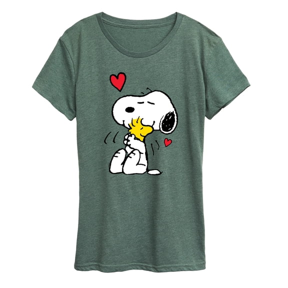 Peanuts - Snoopy and Woodstock Hug - Women's Short Sleeve Graphic T-Shirt