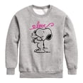 thumbnail image 1 of Peanuts - Snoopy and Woodstock Love - Youth Boys Crew Fleece Sweatshirt, 1 of 5