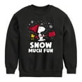 thumbnail image 1 of Peanuts - Snoopy and Woodstock Snow Much Fun - Toddler And Youth Crewneck Fleece Sweatshirt, 1 of 6