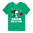 thumbnail image 1 of Peanuts - Snoopy and Woodstock Snow Much Fun - Toddler And Youth Short Sleeve Graphic T-Shirt, 1 of 6