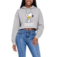thumbnail image 1 of Peanuts - Snoopy and Woodstock Women's Cropped Graphic Hoodie, 1 of 5