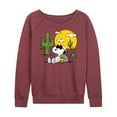 thumbnail image 1 of Peanuts - Snoopy and Woodstock- Women's Lightweight French Terry Long Sleeve Shirt, 1 of 6