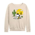 thumbnail image 1 of Peanuts - Snoopy and Woodstock- Women's Lightweight French Terry Long Sleeve Shirt, 1 of 6
