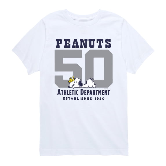 Peanuts - Snoopy and Woodstock Boys' Short Sleeve Graphic T-Shirt