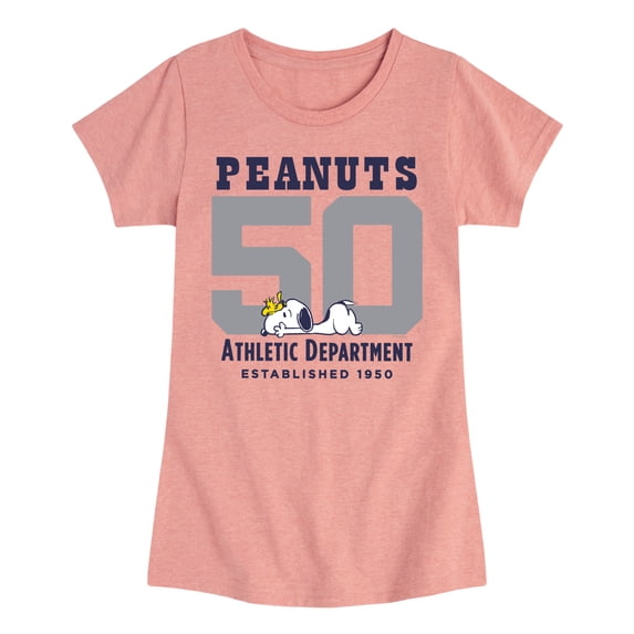 Peanuts - Snoopy and Woodstock - Youth Girls Fitted Short Sleeve T-Shirt