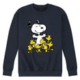 thumbnail image 1 of Peanuts - Snoopy and Woodstocks - Men's Crew Fleece Sweatshirt, 1 of 5
