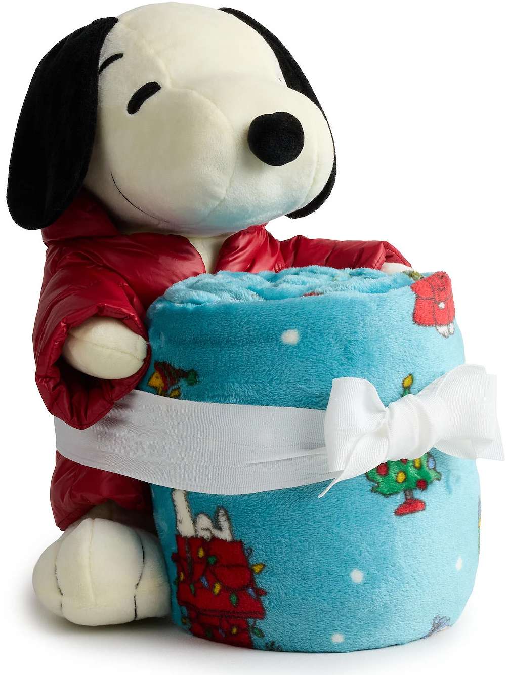 Peanuts Snoopy in Puffer Jacket Plush & Fleece Throw Blanket Set ...