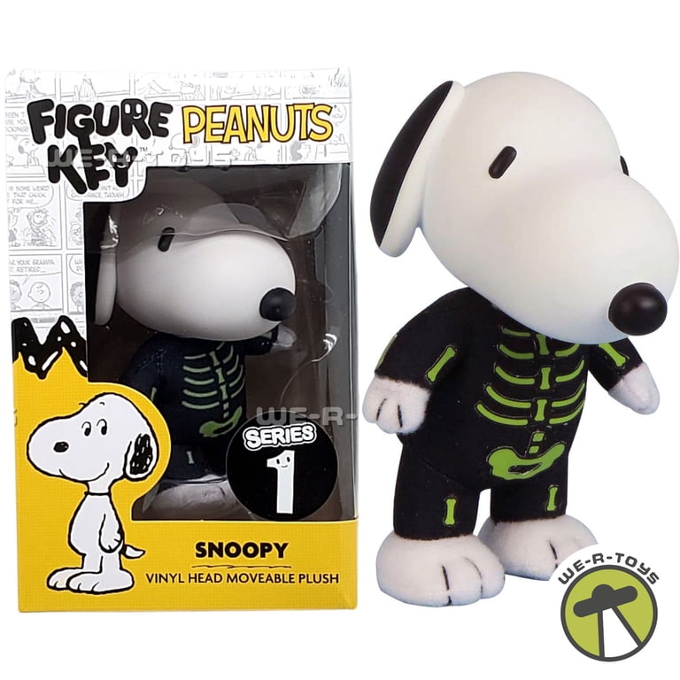 Peanuts Snoopy in Skeleton Outfit 4.5IN Moveable Plush FigureKey