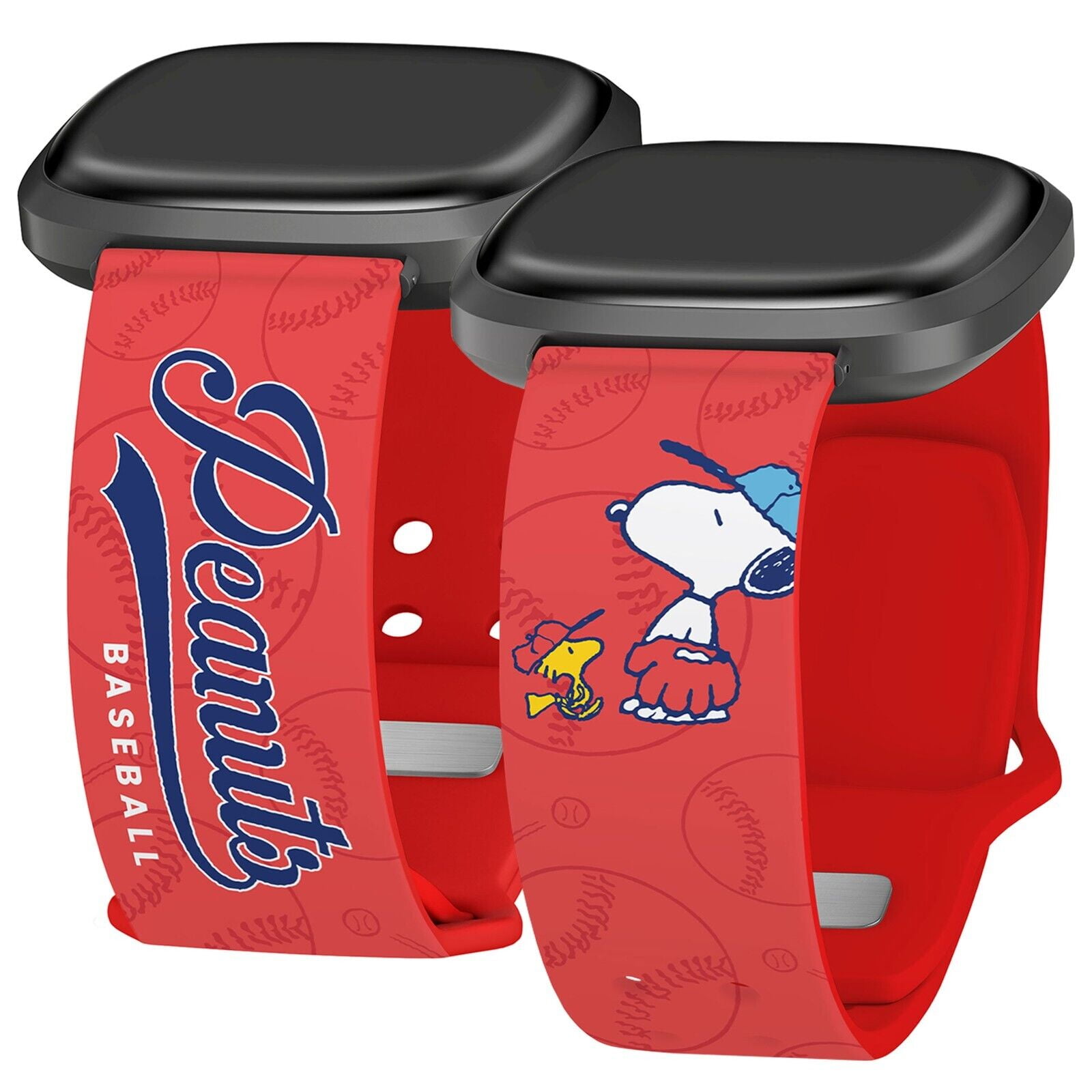 Peanuts Snoopy in Sports HD Unisex Watch Band Compatible with Fitbit Versa 3 & Sense (20mm Long Baseball) by Affinity Bands