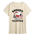 thumbnail image 1 of Peanuts - Snoopy is my Valentine - Women's Short Sleeve Graphic T-Shirt, 1 of 5