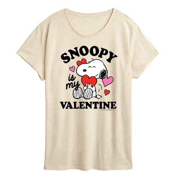 Peanuts - Snoopy is my Valentine - Women's Short Sleeve Graphic T-Shirt
