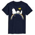 thumbnail image 1 of Peanuts - Snoopy on Rainbow - Men's Short Sleeve Graphic T-Shirt, 1 of 5