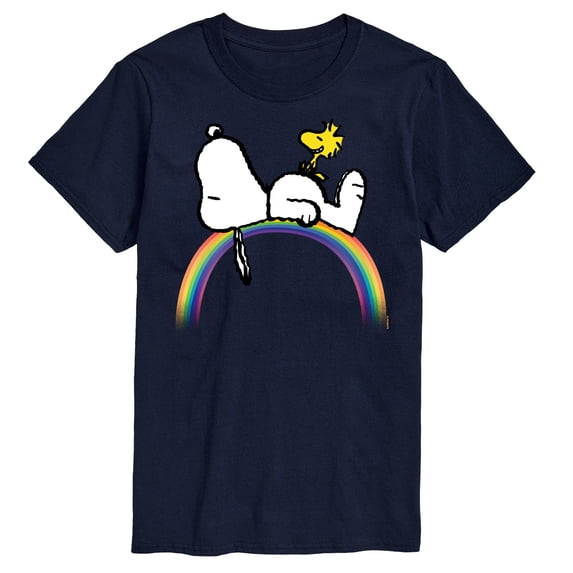 Peanuts - Snoopy on Rainbow - Men's Short Sleeve Graphic T-Shirt
