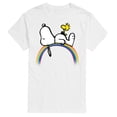thumbnail image 1 of Peanuts - Snoopy on Rainbow - Men's Short Sleeve Graphic T-Shirt, 1 of 5