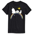 thumbnail image 1 of Peanuts - Snoopy on Rainbow - Men's Short Sleeve Graphic T-Shirt, 1 of 5