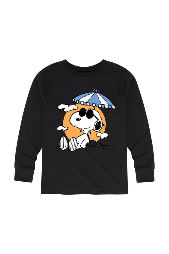 - Snoopy's Beach Day - Toddler And Youth Long Sleeve Graphic T-Shirt
