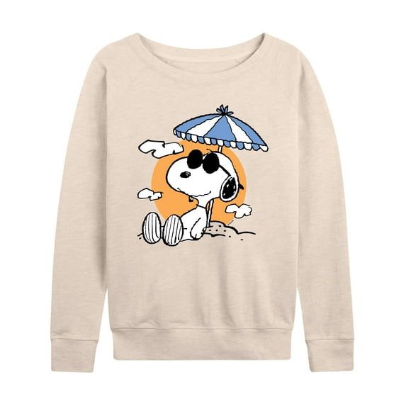 Peanuts - Snoopy's Beach Day - Women's Lightweight French Terry Long Sleeve Shirt