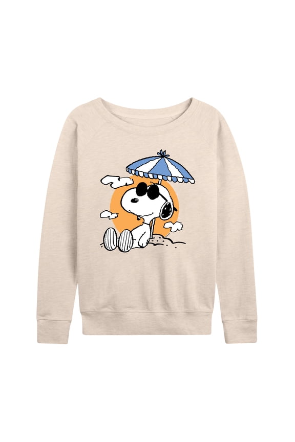- Snoopy's Beach Day - Women's Lightweight French Terry Long Sleeve Shirt