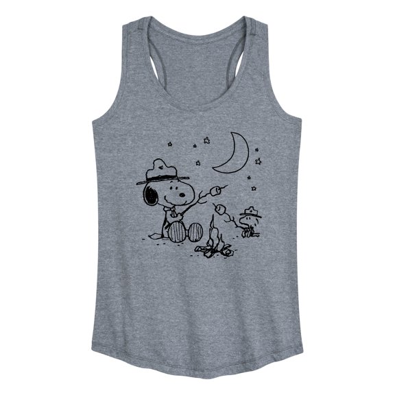 Peanuts - Snoopy's Camping  - Women's Racerback Tank Top