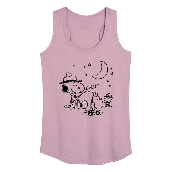 Peanuts - Snoopy's Camping - Women's Racerback Tank Top