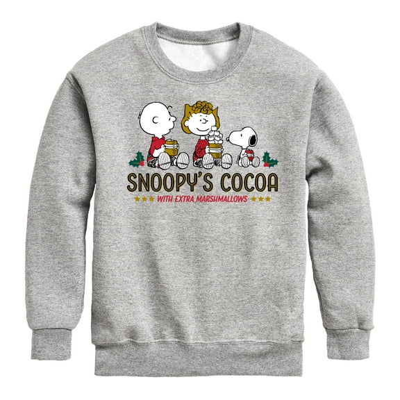 Peanuts - Snoopy's Cocoa Christmas - Toddler And Youth Crewneck Fleece Sweatshirt